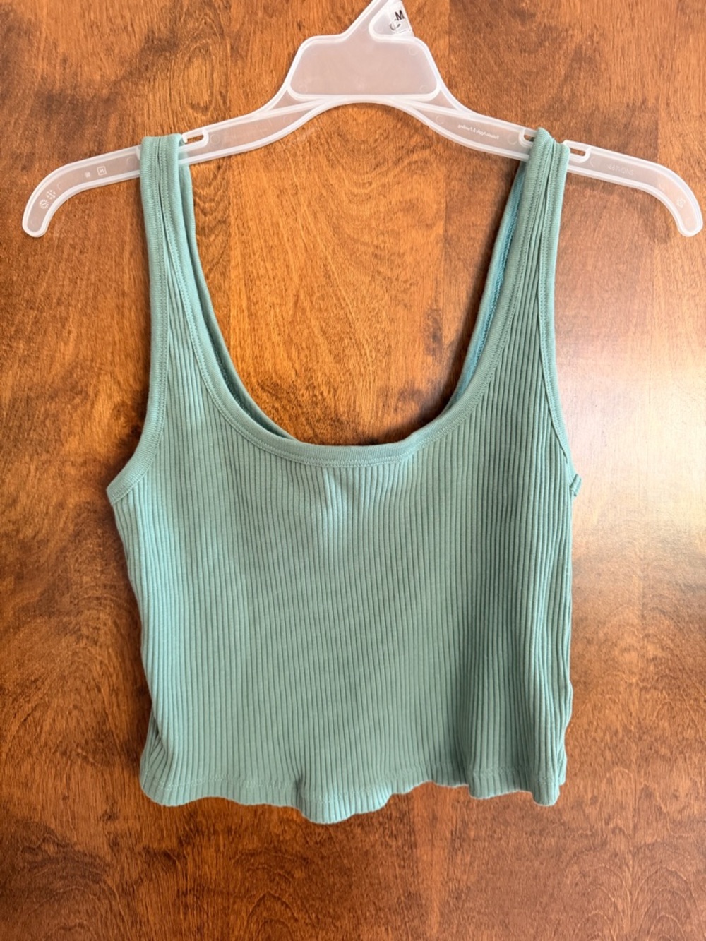 Old Navy Ribbed Cropped Tank Top - Sage Green